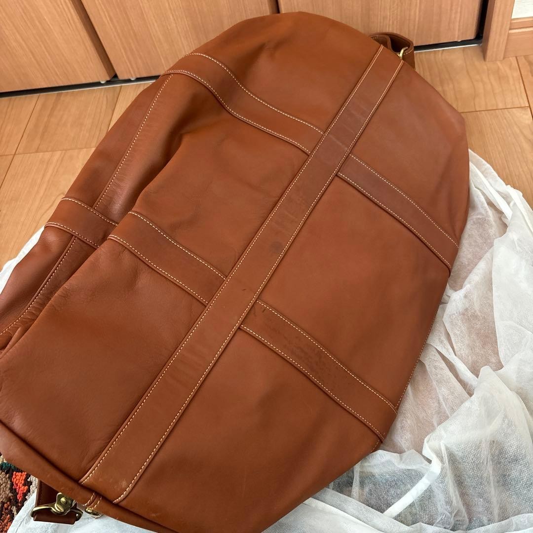 バッグ Vintage Coach Leather Boston bag COACH Vintage Leather Boston Bag Brown Large Travel Duffle USA