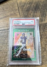 2024 Panini Select - Score Select Throwback J.J. McCarthy #17 Green Prizm /5...