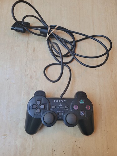 Authentic Sony PlayStation 2 DualShock 2 Controller – Black, OEM Wired (Used)