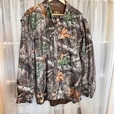 DRAKE NON-TYPICAL DURA-LITE LONG SLEEVE CAMO SHIRT WITH AGION ACTIVE LARGE