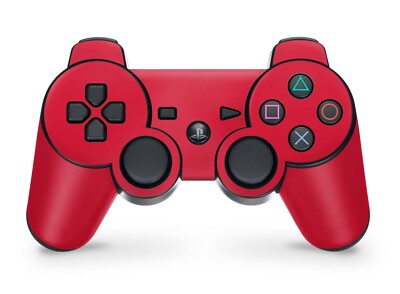 Playstation 3 Controller Skin Aufkleber PS3 Gamepad Vinyl Sticker Solid rot