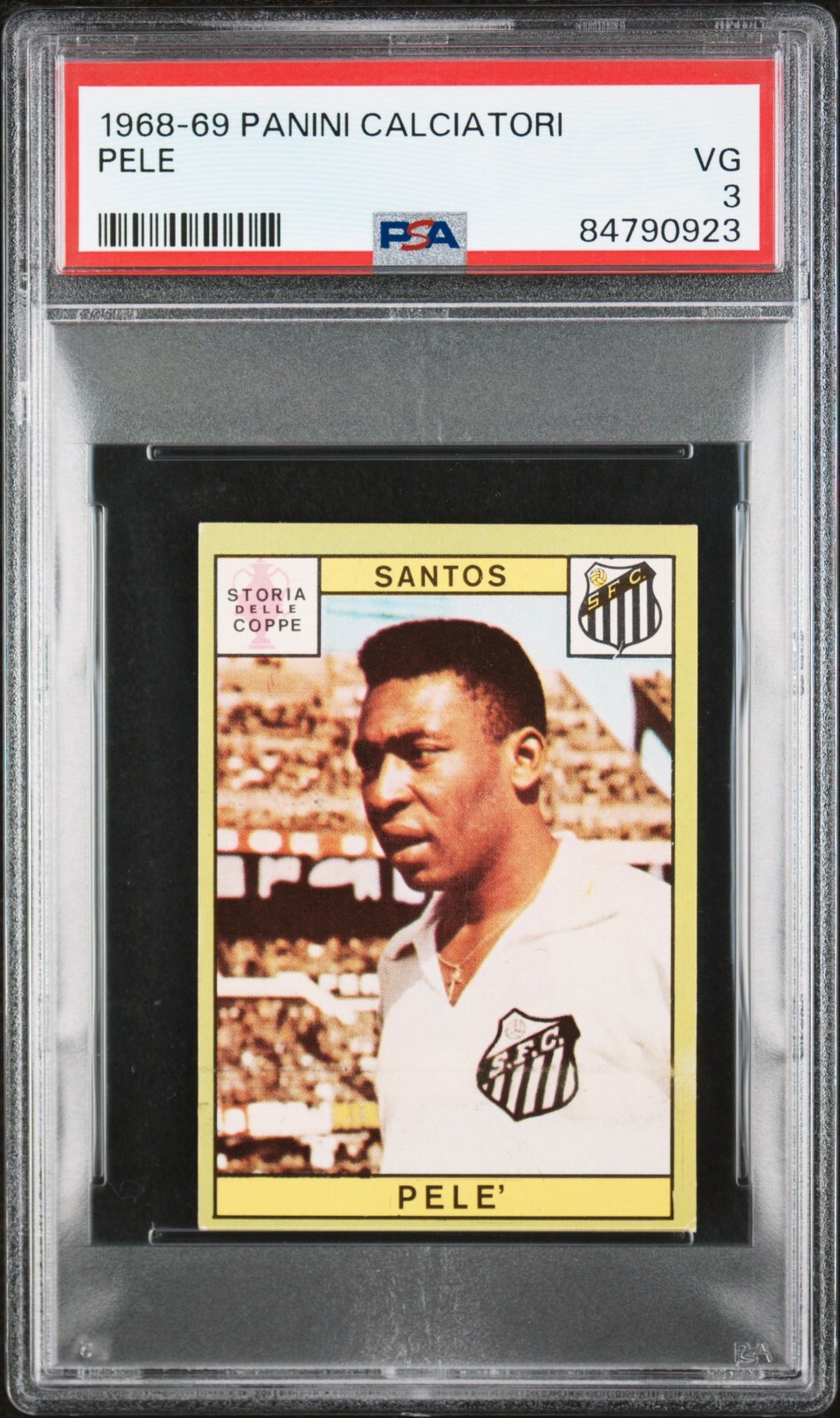 1968 PANINI CALCIATORI PELE SANTOS PSA 3
