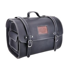 Valigia in vera pelle nera circa 26 litri 38x27x26 per Vespa/LML
