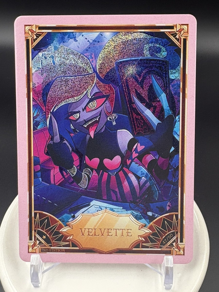 Hazbin Hotel Trading Card PINK FOIL 2nd edition Velvette 47 Hazbin Hotel Trading Card PINK FOIL 2nd edition Velvette 47