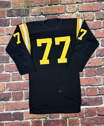 VINTAGE Hanesport FOOTBALL JERSEY Pittsburgh Steelers GAME WORN/PRACTICE Men L