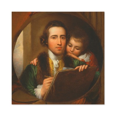 Benjamin West Künstler Sohn Raffael Gemälde großer Wandkunstdruck quadratisch 24 x 24 Zoll