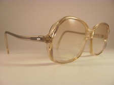 Vintage Clear  Silver Oversized Aviator Full-Rim RX Eyeglass Frames 52-17-125