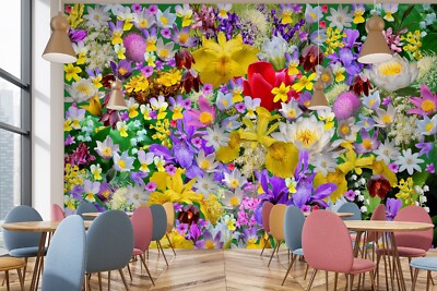 3D Colorful Garden ZHUA9057 Wallpaper Wall Murals Removable Self-adhesive Ann