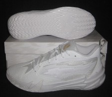 PUMA SCOOT ZEROS MEN'S BASKETBALL SHOES SIZE 8.5 WHITE GOLD 311434 01 NIB