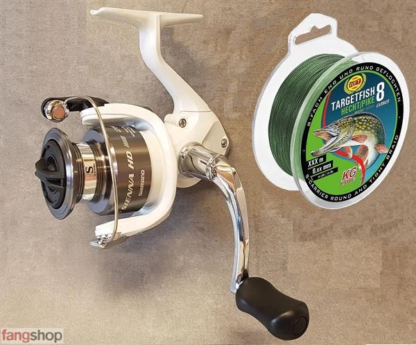 SHIMANO SIENNA HD 2500 4000 Angelrolle + 150m geflochtene Schnur Sondermodell