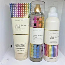 Bath & Body Works  LOVE ALWAYS WINS BODY CREAM, MIST & MOUSSE  *SET OF 3*