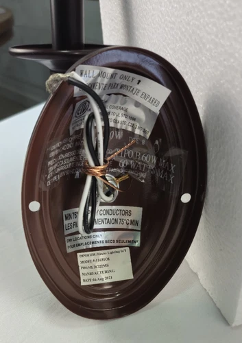 NEW Maxim 1 Light 9" Wall Sconce from Towne Collection Oil Rubbed Bronze Finish - Picture 6 of 10