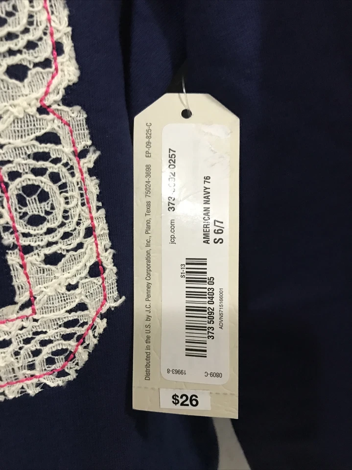 ARIZONA JEAN CO - GIRLS  - SWEATSHIRT - BLUE - SIZE S (6/7)  (7-TW-176) - Image 3 of 4