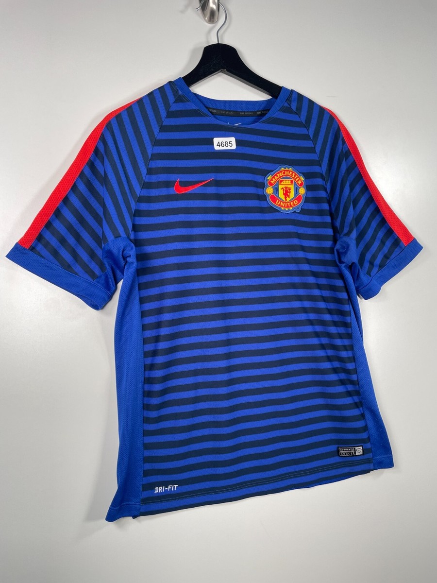 Nike Manchester United Dri-FIT ジャージ L Nike Manchester United Training Soccer Dri Fit Jersey Shirt Blue