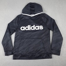 Adidas Sweater Boys XL Black Casual Pullover Hoodie Sweatshirt Kids