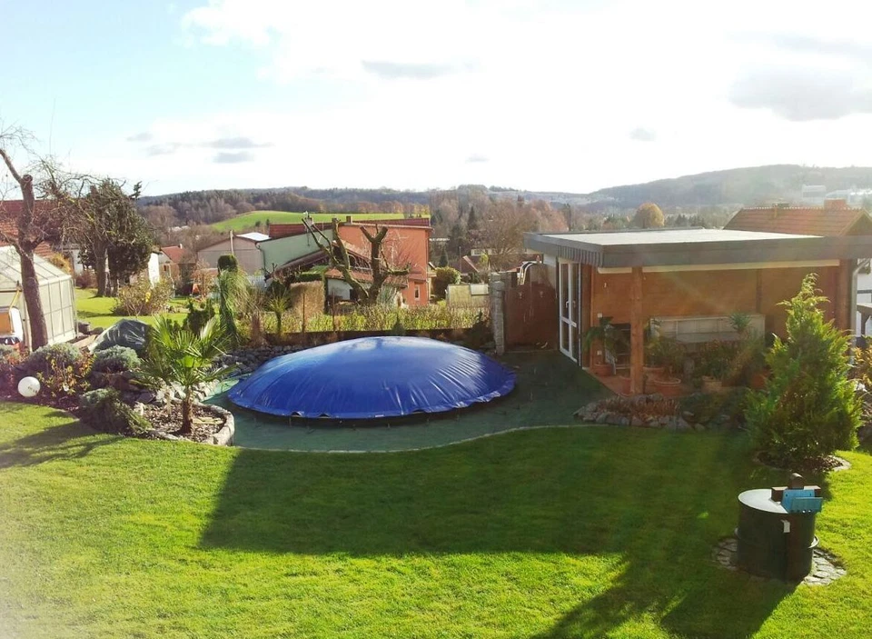 Telo di copertura gonfiabile rotondo per piscina 1360 g/m², - Immagine 4 di 4