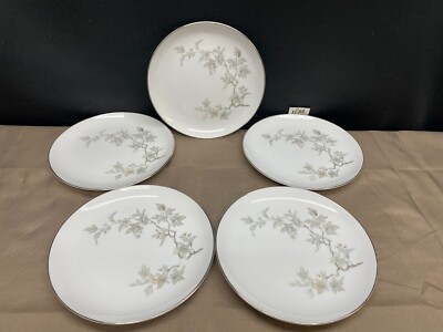 Royal M by Yamaka ''VINTAGE'' Leaves ~ Japan ~ Set of 5 ~ Bread Plates ~ 6 5/8''