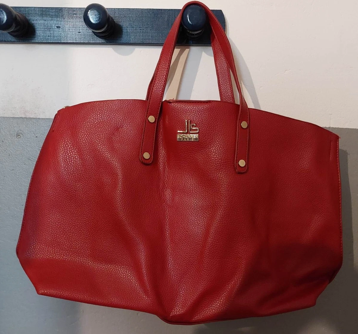 Jean Louis Scherrer sac cabas rouge bordeau sac assorti