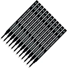 12 Pack -  888 Black Medium Rollerball Refill