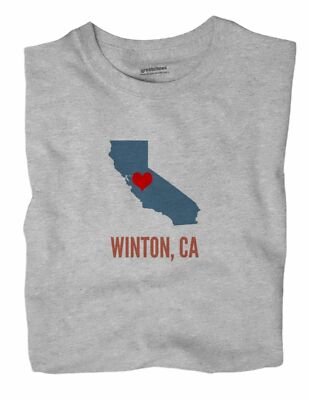 Winton California CA T-Shirt HEART