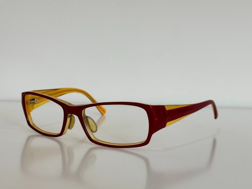 Prodesign 4662 c.4122 Denmark Rectangle Red Yellow Eyeglasses Frame 55-17-130