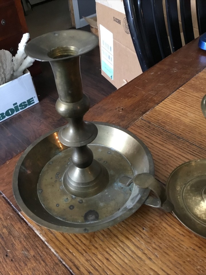 Antique Brass Candle Holders eBay