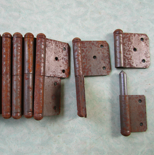 6 Fiches à Larder En Fer Pour Portes, Volets, Placards - Hauteur 11 Cm - Occasion Comme Neuf