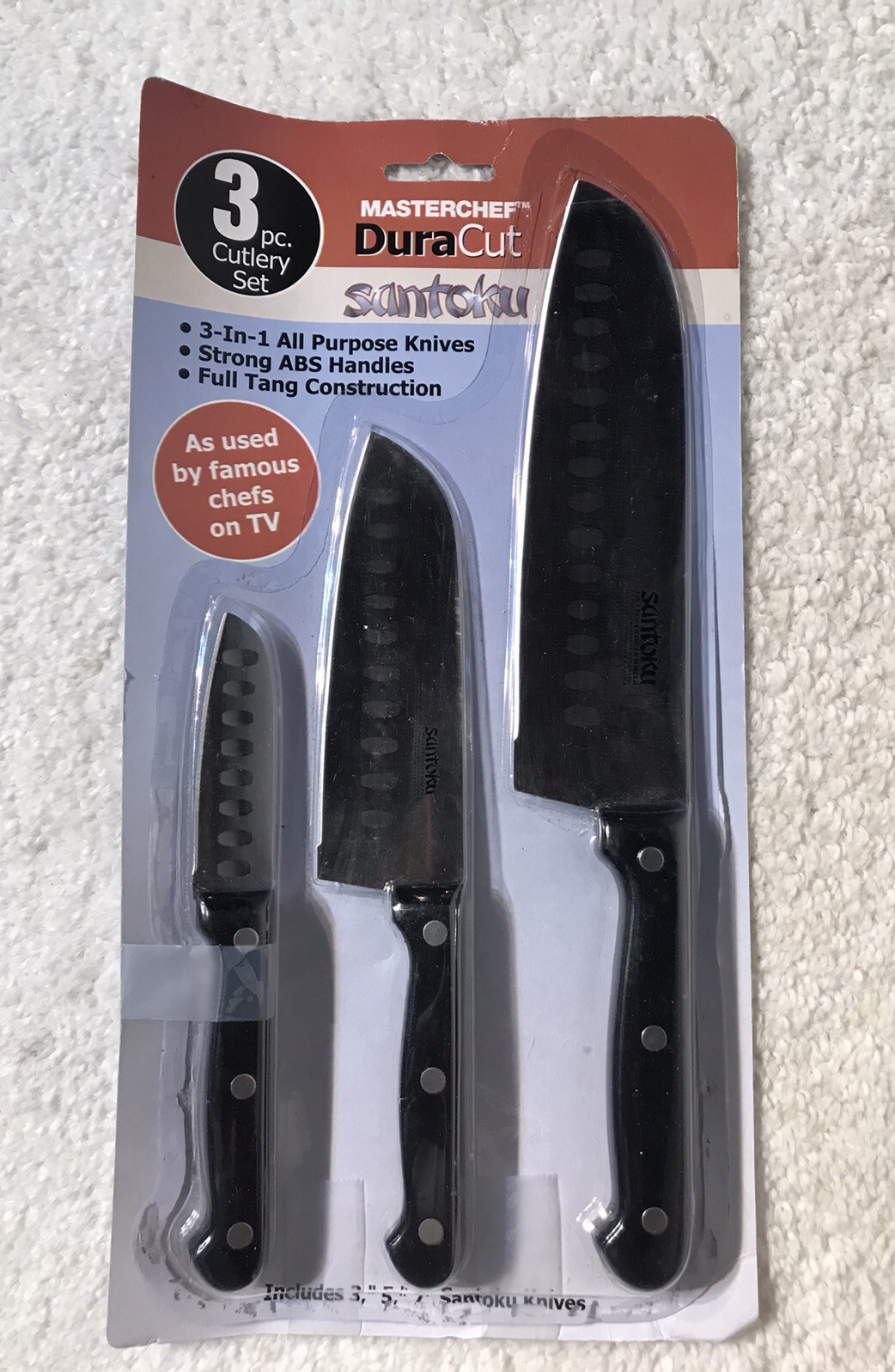 Masterchef DuraCut Stainless Steel Santoku Knives with ABS Handles