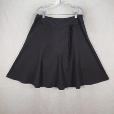 Separates Womens Skirt Size 10 Black Stretch Bow Flowy Classic A Line Skater