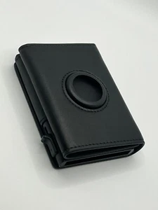 Mens Genuine Leather Wallet, AirTag Wallet RFID Blocking (Air Tag Not Included)