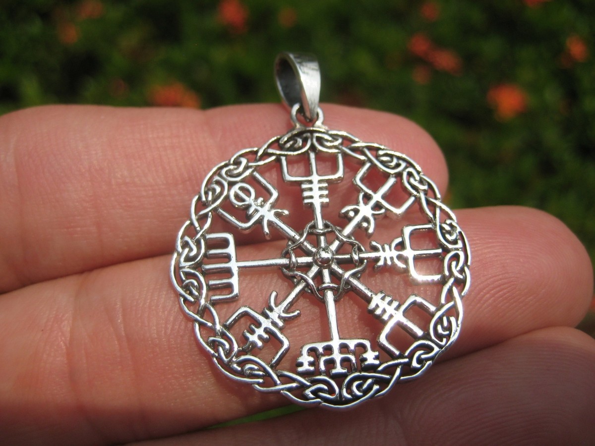 925 Silver Viking Norse Trident Aegishjalmr Aegishjalmur Helm of
