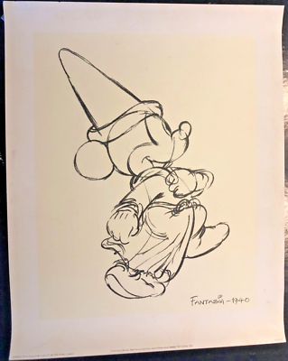 Original Silkscreen Litho Of Mickey Mouse, Classic Animated Film