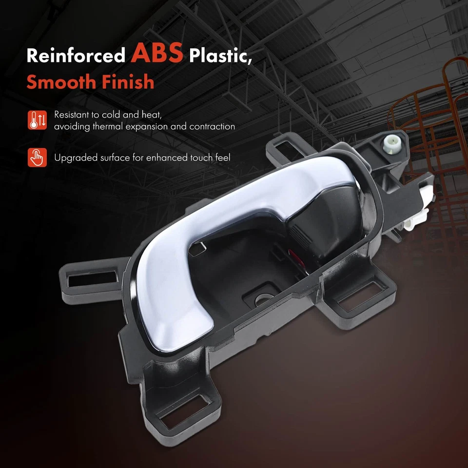 Manija de puerta interior del conductor delantero plateada y negra para Honda Civic 2012 2013-2015 Foto 3 de 4