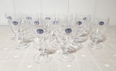 SET 12 bicchieri calici tavola vino cristallo Rosy Bohemia serie Fade Vintage
