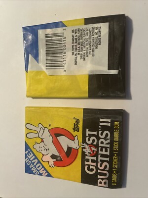 GHOSTBUSTERS II 2 - 1989 Topps (2) Trading Card Sealed Wax Pack