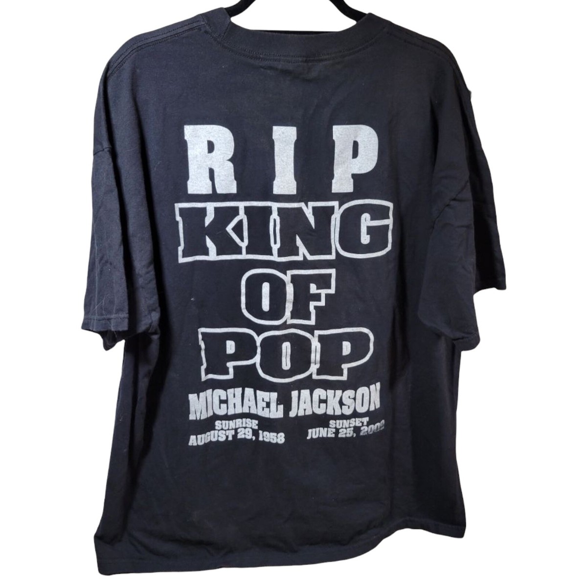 Michael Jackson king of pop Rip Memorial T Shirt Black 2XL | eBay