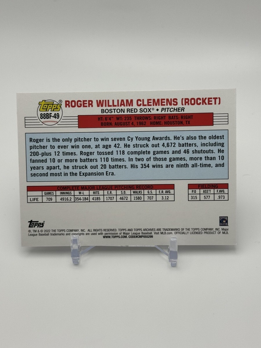2022 TOPPS ARCHIVES ROGER CLEMENS 88' BIG-FOIL HOLO INSERT #88BF