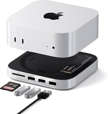 日本上陸！SATECHI STAND＆HUB FOR MacminiM4 Mac Mini M4 Stand & Hub with SSD Enclosure | Satechi - Apple