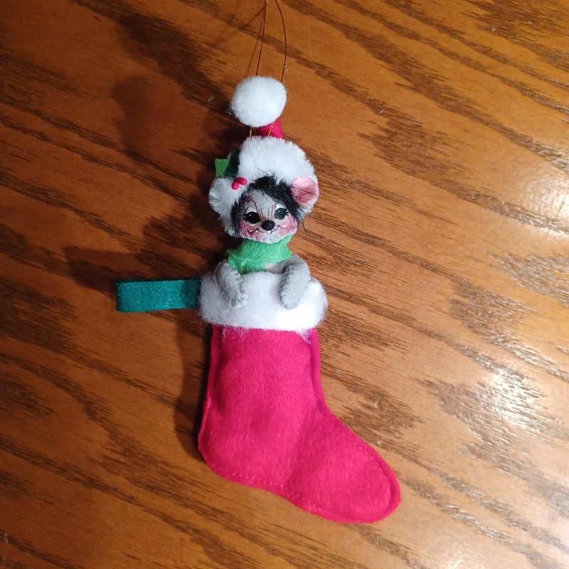 NEW Annalee 2020 Mouse in Stocking Ornament 3" #710220