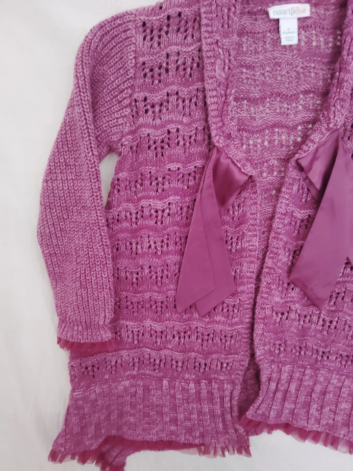 Naartjie Niñas Talla Suéter/Top/Leggings 6/Grande Púrpura/Rosa Jirafa/Libélula Foto 4 de 4