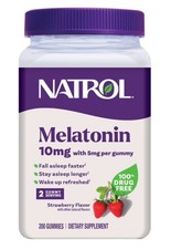 Natrol Melatonin 10mg Gummies with 5mg per gummy , 200ct