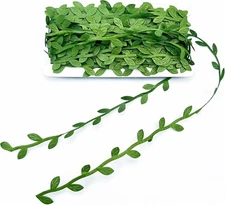 66 Ft Artificial Vines,Green Leaf Gift Wrapping Trim Ribbon,Eucalyptus Leaves Ga