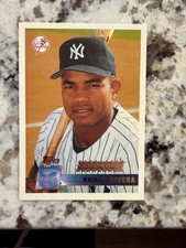 1996 TOPPS MLB BASEBALL ROOKIE CARD NEW YORK YANKEES RUBEN RIVERA #346. rookie card picture