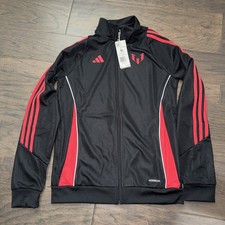 NWT ADIDAS Messi Full Zip Athleisure Track Jacket Youth Size XL Black/Red