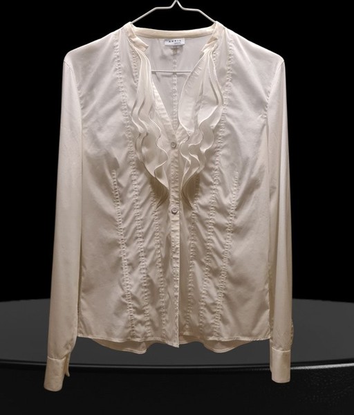 Women Akris Shirt White Cotton 36 / S / 44
