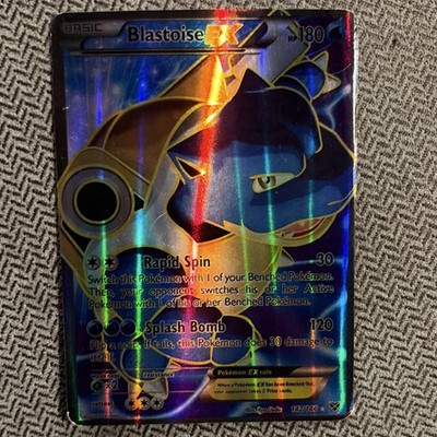 Pokémon Blastoise EX Full Art Holo Card 142/146 English