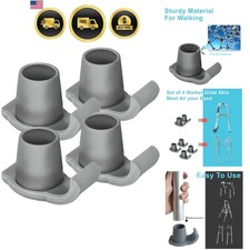 4 Pack Walker Skis Glides for Folding Walkers, Essentials Universal Walker Ac...