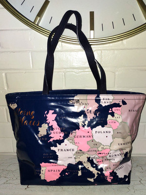 Rare kate spade new york 'Going Places Map Francis' Large Tote Handbag