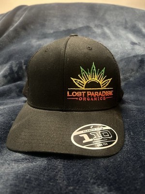 Lost Paradise Organics 420 Black Mesh Back T Logo Adjustable One Size