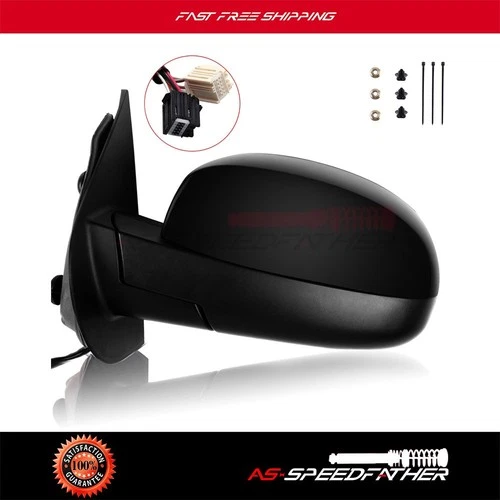 Power Heated Black Signal Memory Arrow lamp For 2007-13 GMC Chevy Left Mirror